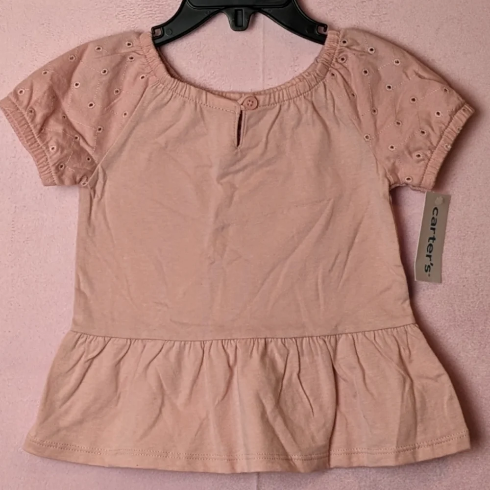 Carter's Baby Pink Short Sleeve Top size 18 Months